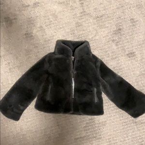 Imoga faux fur sequin heart jacket